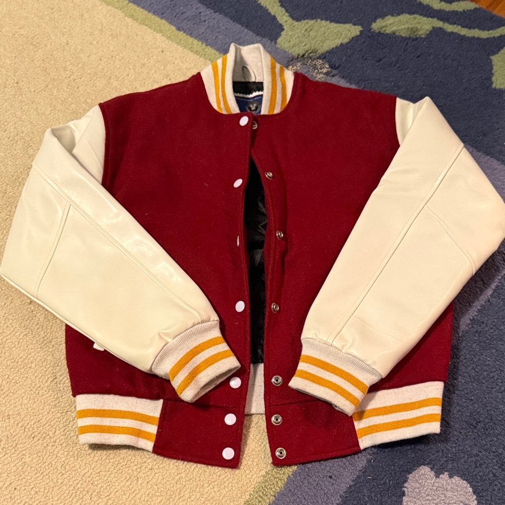 Red and White Varsity Jacket